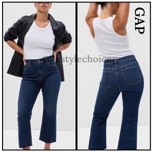 Gap 1969 Jeans Womens 27 Authentic Flare Mid Rise Dark Navy Blue Pants